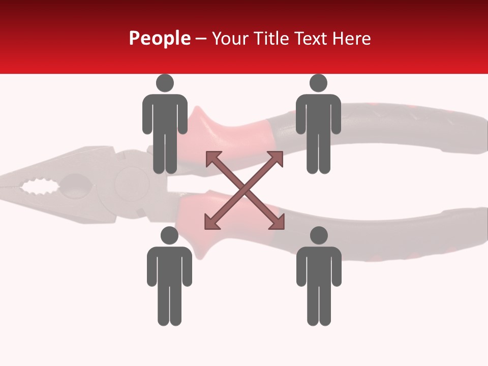 A Pair Of Pliers With Red Handles On A White Background PowerPoint Template