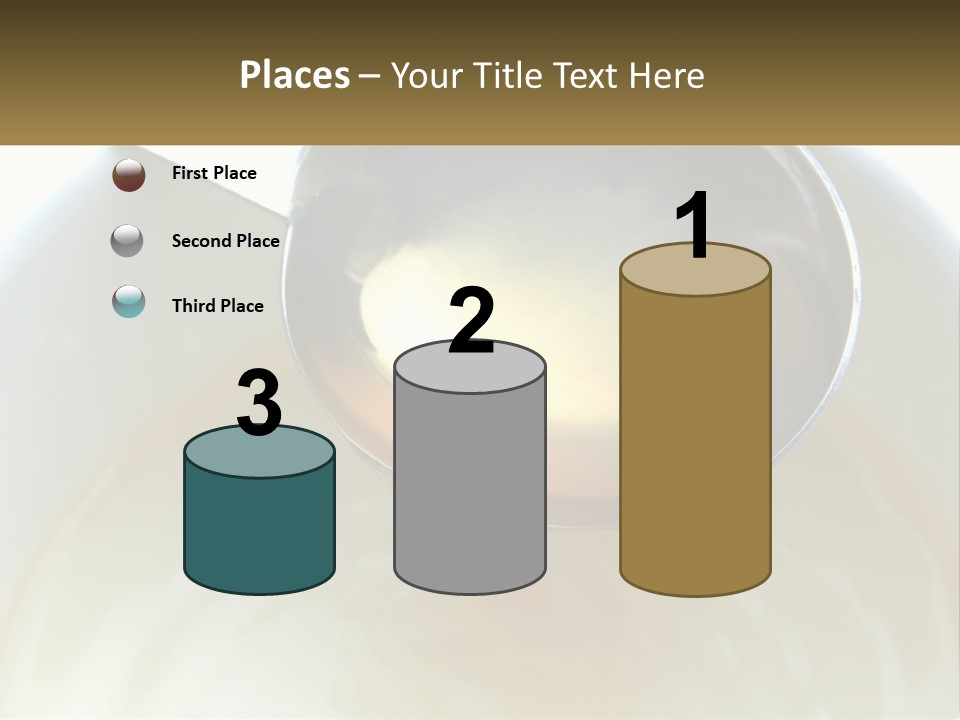 A Spoon With A Liquid Inside Of It PowerPoint Template