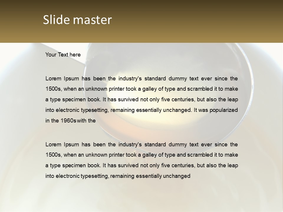 A Spoon With A Liquid Inside Of It PowerPoint Template