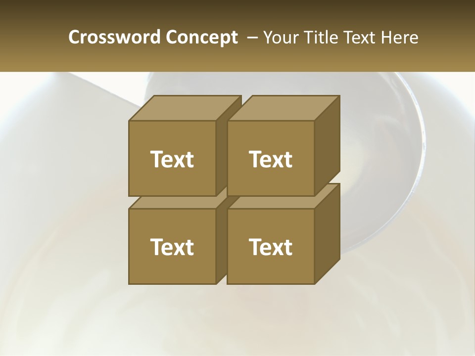 A Spoon With A Liquid Inside Of It PowerPoint Template