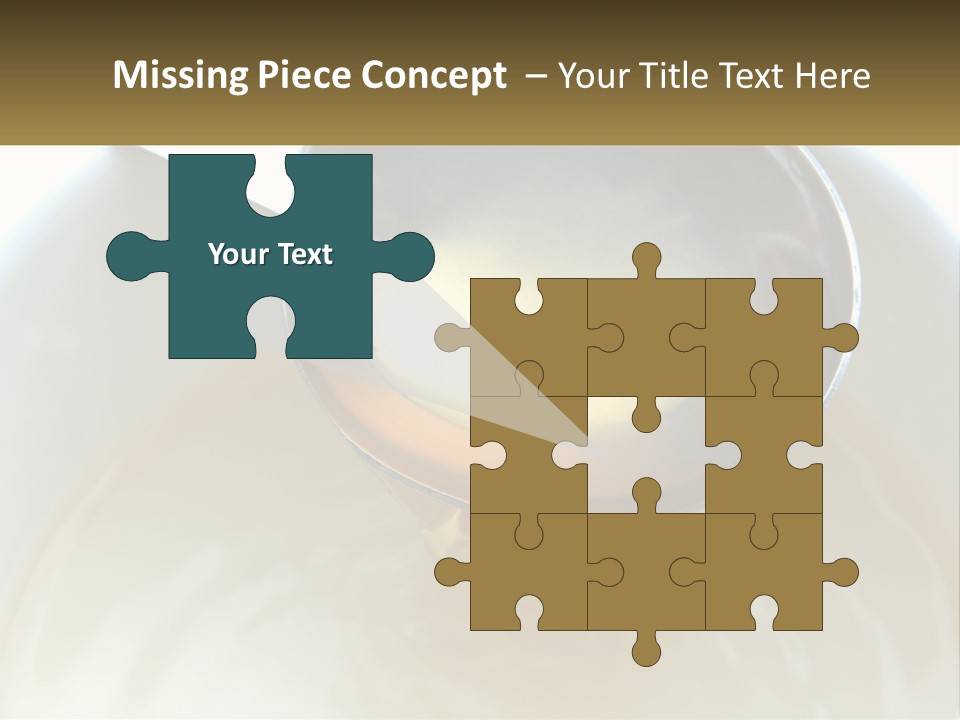 A Spoon With A Liquid Inside Of It PowerPoint Template