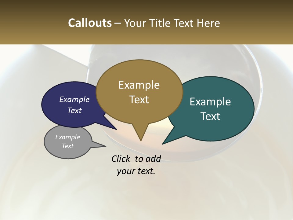 A Spoon With A Liquid Inside Of It PowerPoint Template
