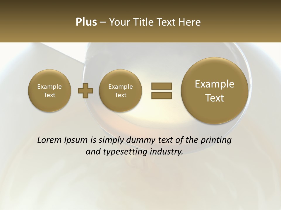 A Spoon With A Liquid Inside Of It PowerPoint Template