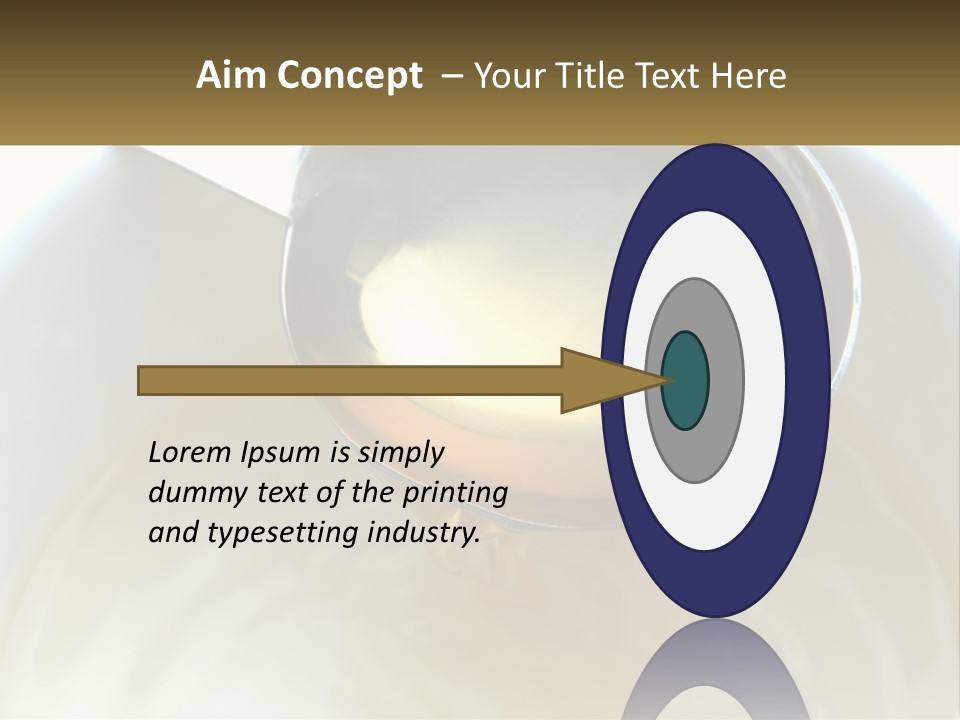 A Spoon With A Liquid Inside Of It PowerPoint Template