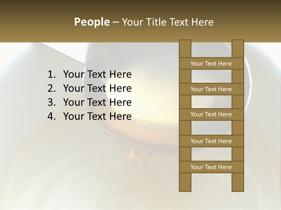 A Spoon With A Liquid Inside Of It PowerPoint Template