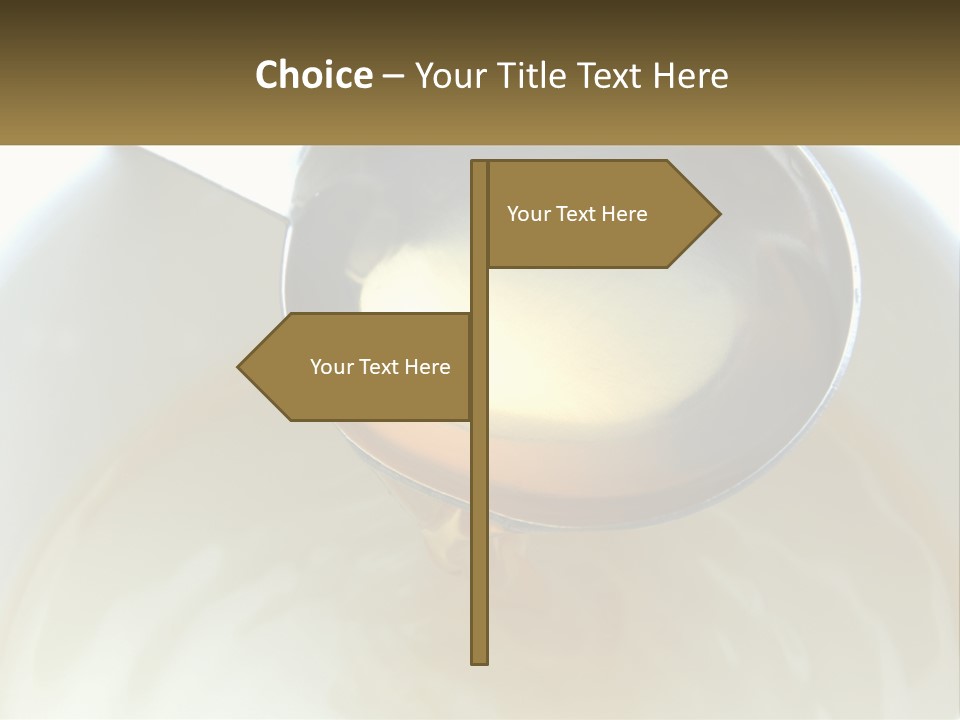 A Spoon With A Liquid Inside Of It PowerPoint Template