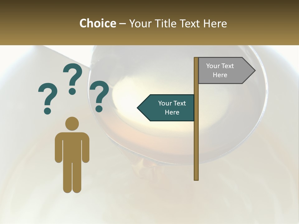 A Spoon With A Liquid Inside Of It PowerPoint Template