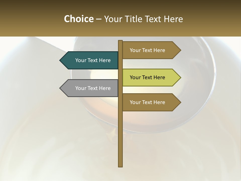 A Spoon With A Liquid Inside Of It PowerPoint Template
