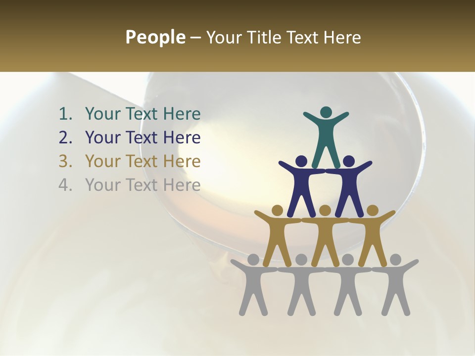 A Spoon With A Liquid Inside Of It PowerPoint Template