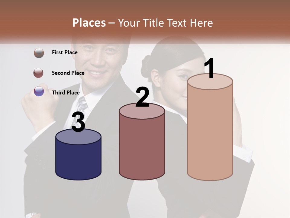 A Man And A Woman Are Posing For A Picture PowerPoint Template