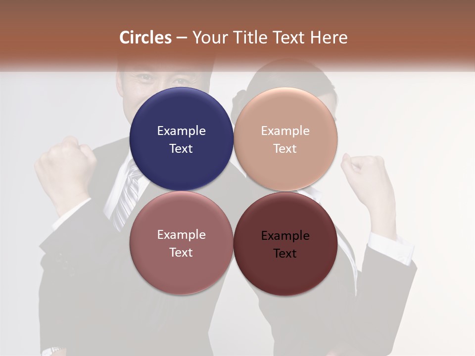 A Man And A Woman Are Posing For A Picture PowerPoint Template