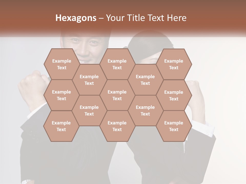 A Man And A Woman Are Posing For A Picture PowerPoint Template