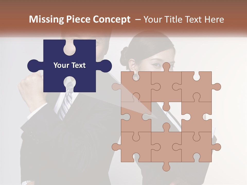 A Man And A Woman Are Posing For A Picture PowerPoint Template