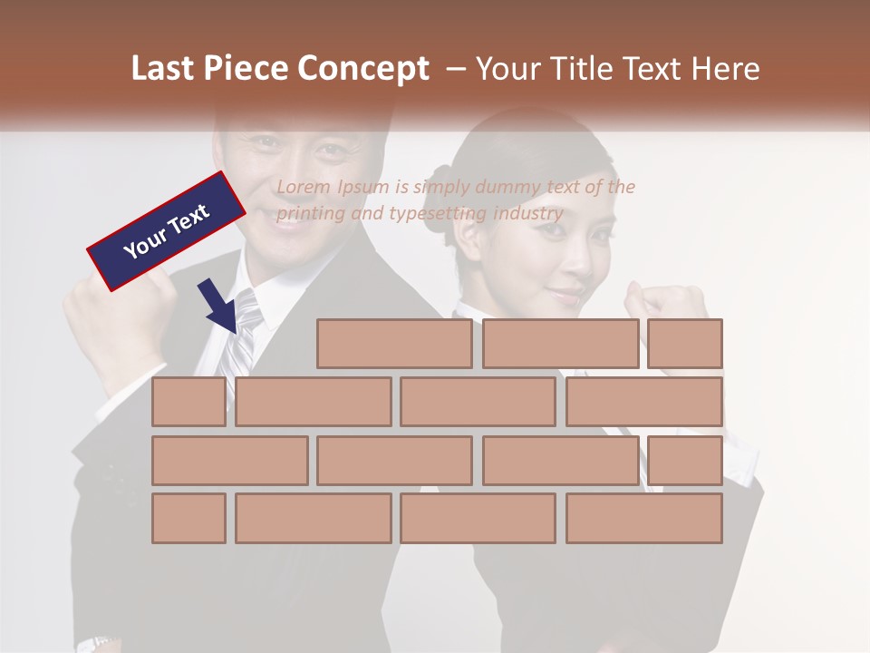 A Man And A Woman Are Posing For A Picture PowerPoint Template