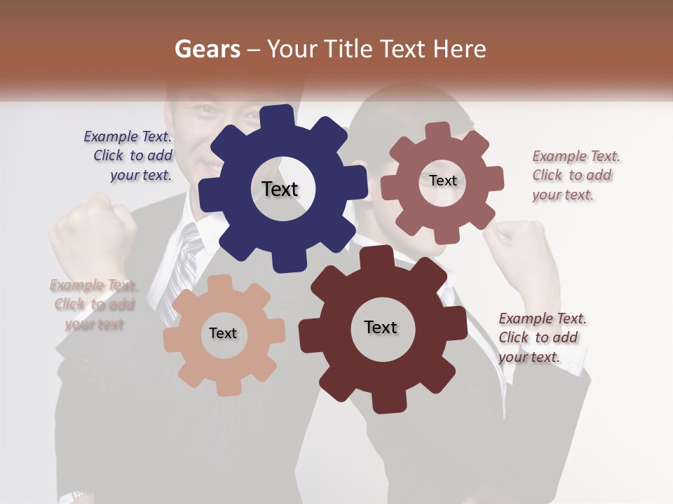 A Man And A Woman Are Posing For A Picture PowerPoint Template