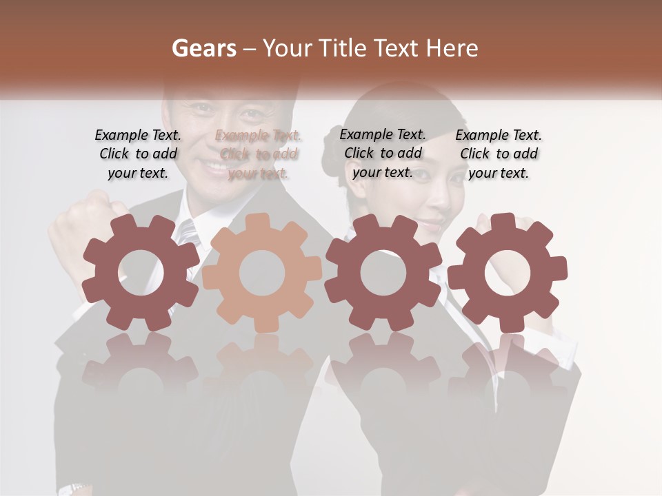 A Man And A Woman Are Posing For A Picture PowerPoint Template