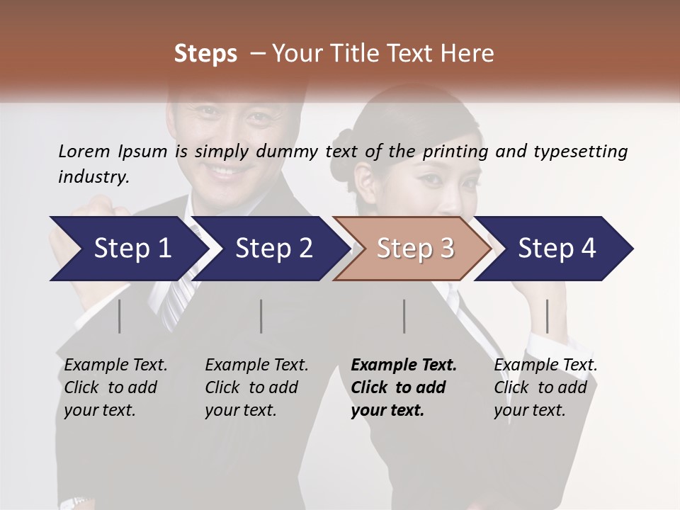A Man And A Woman Are Posing For A Picture PowerPoint Template