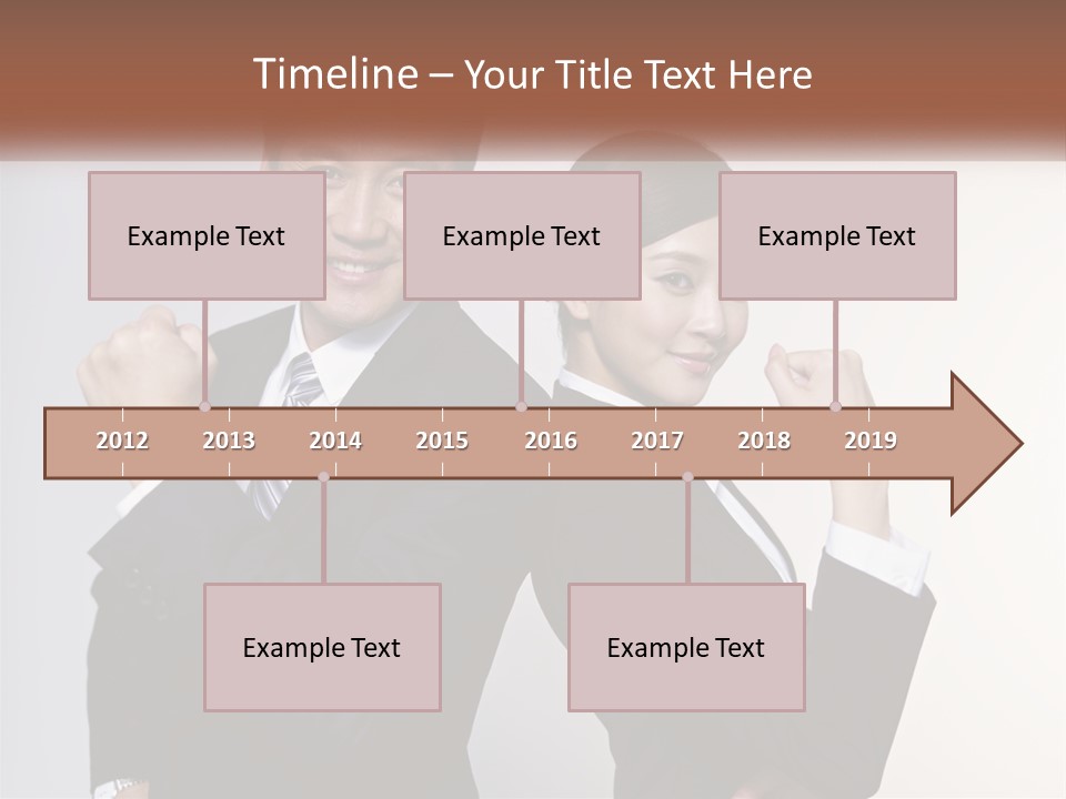 A Man And A Woman Are Posing For A Picture PowerPoint Template