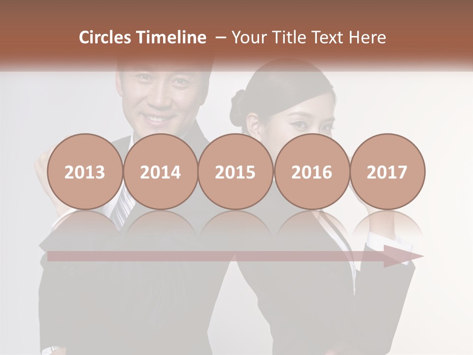 A Man And A Woman Are Posing For A Picture PowerPoint Template