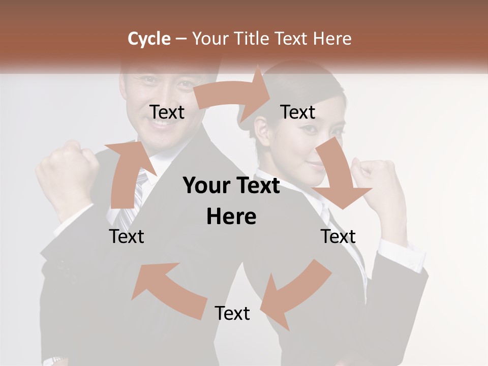 A Man And A Woman Are Posing For A Picture PowerPoint Template