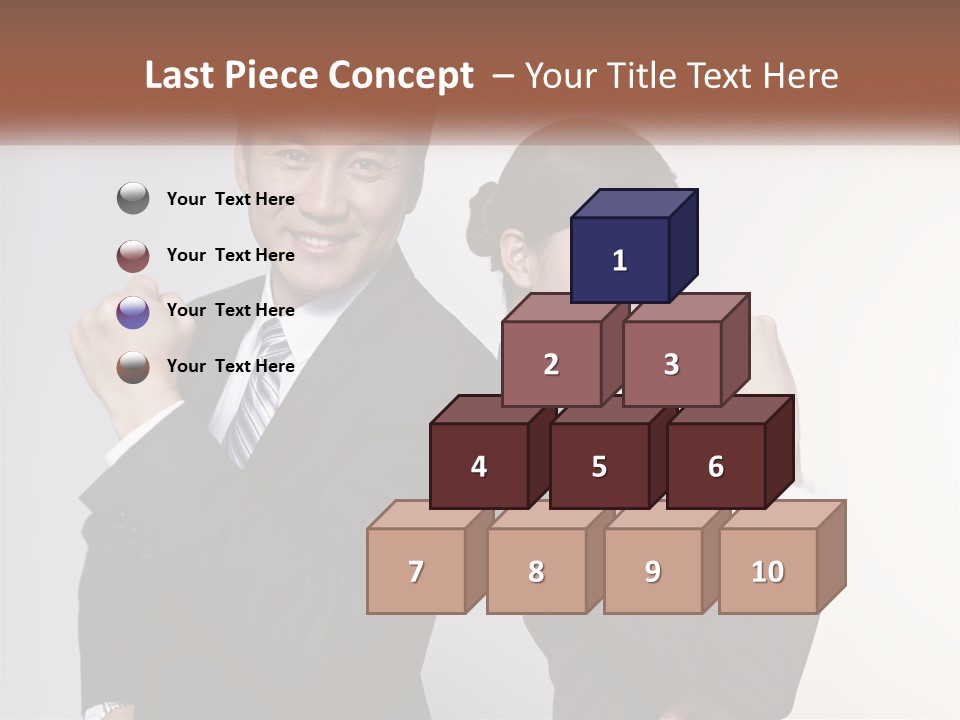 A Man And A Woman Are Posing For A Picture PowerPoint Template