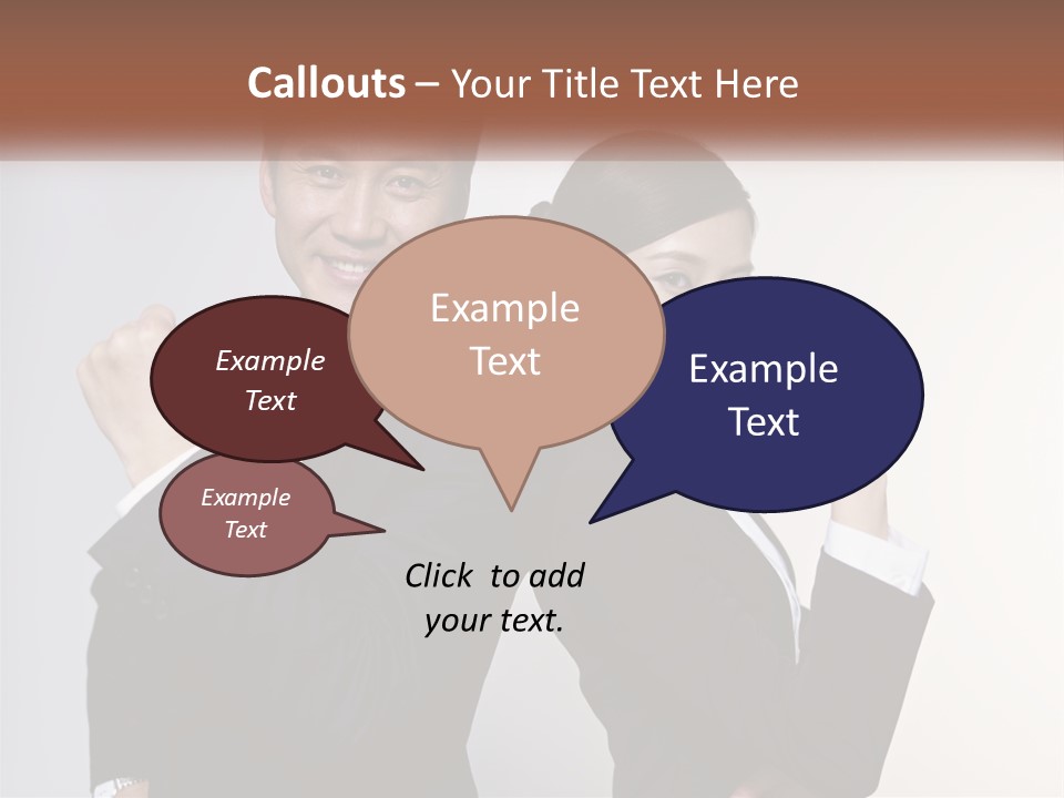 A Man And A Woman Are Posing For A Picture PowerPoint Template