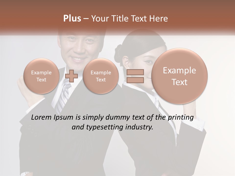 A Man And A Woman Are Posing For A Picture PowerPoint Template