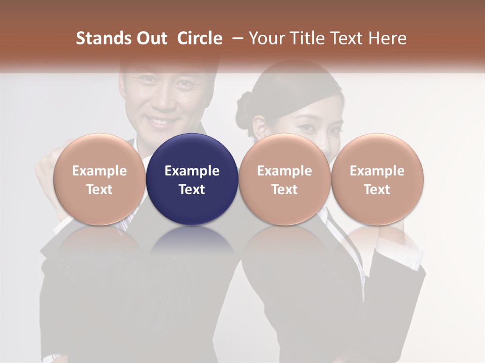 A Man And A Woman Are Posing For A Picture PowerPoint Template