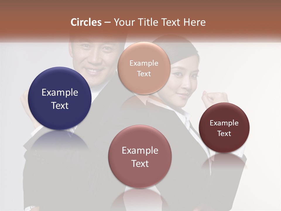 A Man And A Woman Are Posing For A Picture PowerPoint Template