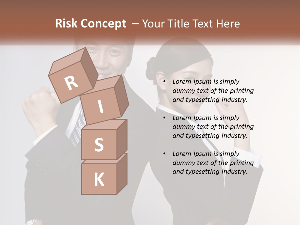 A Man And A Woman Are Posing For A Picture PowerPoint Template