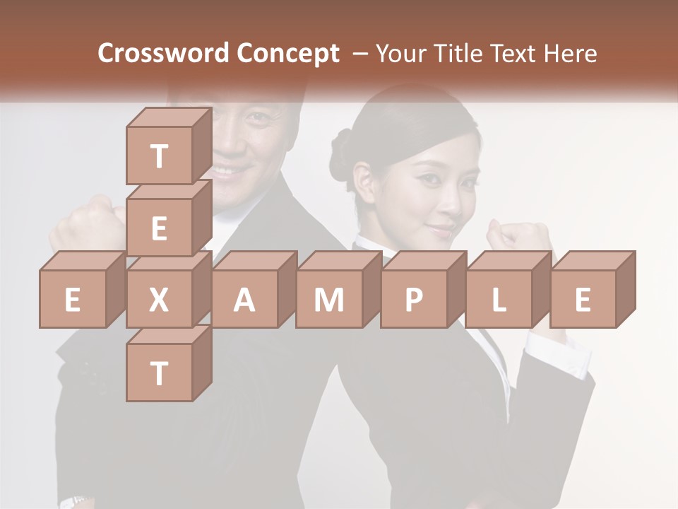 A Man And A Woman Are Posing For A Picture PowerPoint Template
