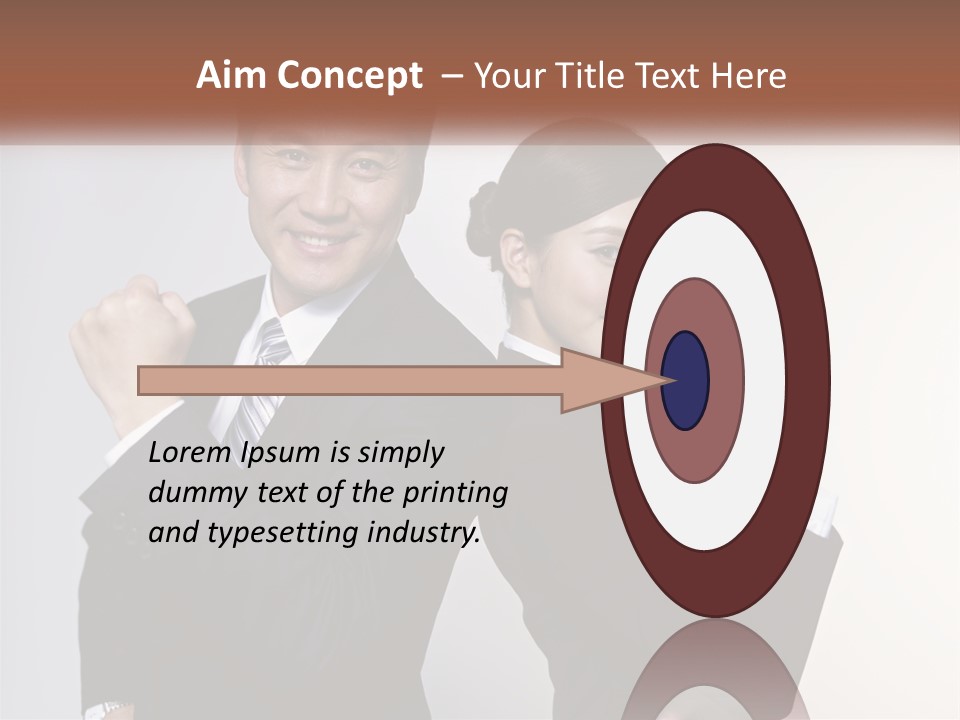 A Man And A Woman Are Posing For A Picture PowerPoint Template