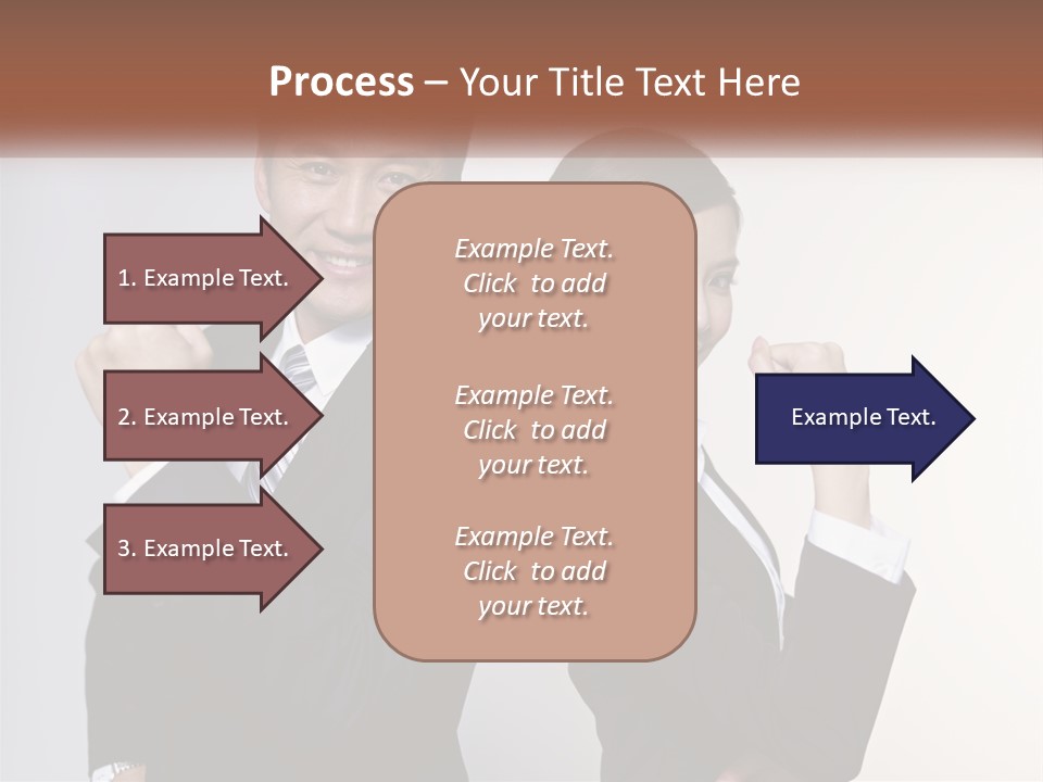A Man And A Woman Are Posing For A Picture PowerPoint Template