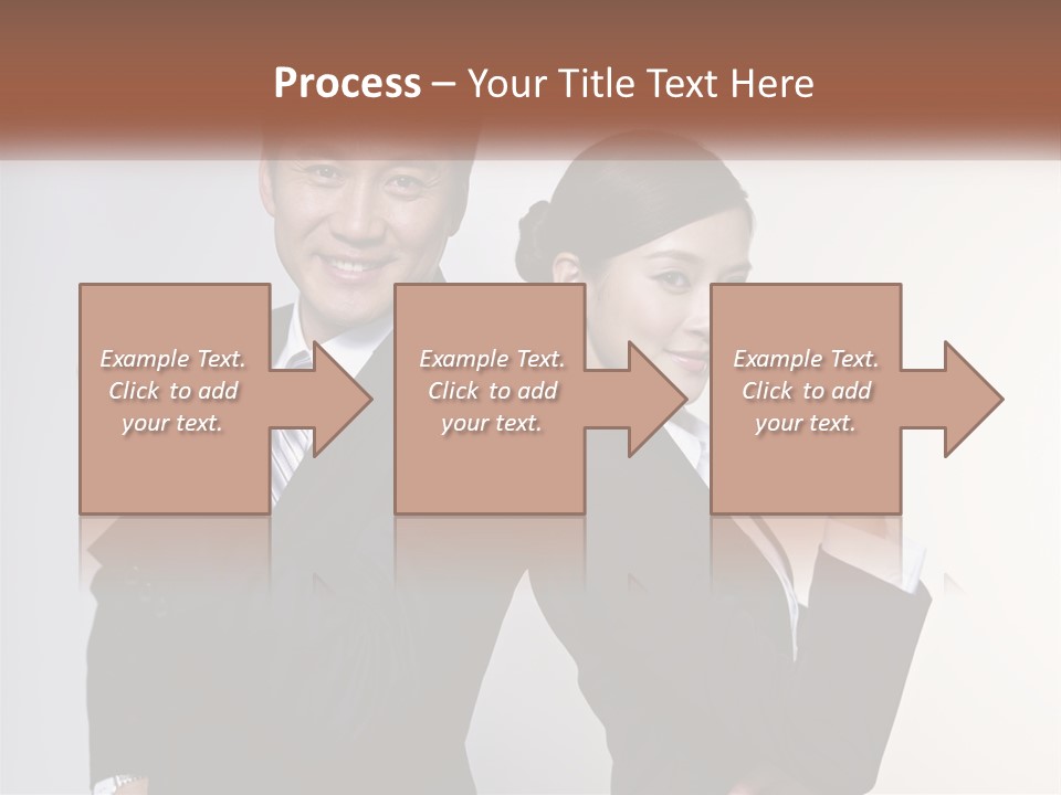A Man And A Woman Are Posing For A Picture PowerPoint Template