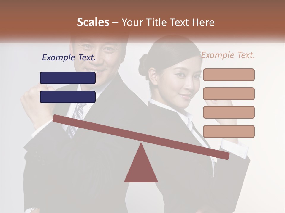 A Man And A Woman Are Posing For A Picture PowerPoint Template