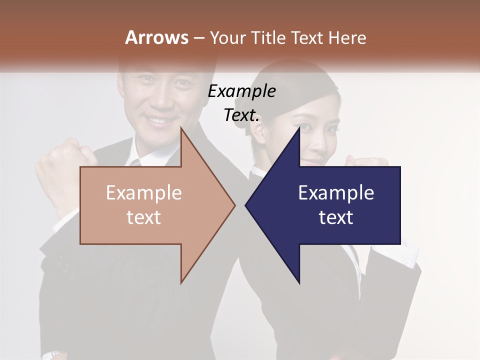 A Man And A Woman Are Posing For A Picture PowerPoint Template