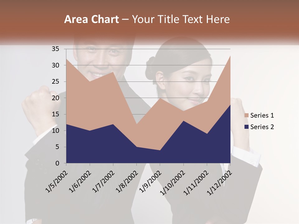 A Man And A Woman Are Posing For A Picture PowerPoint Template