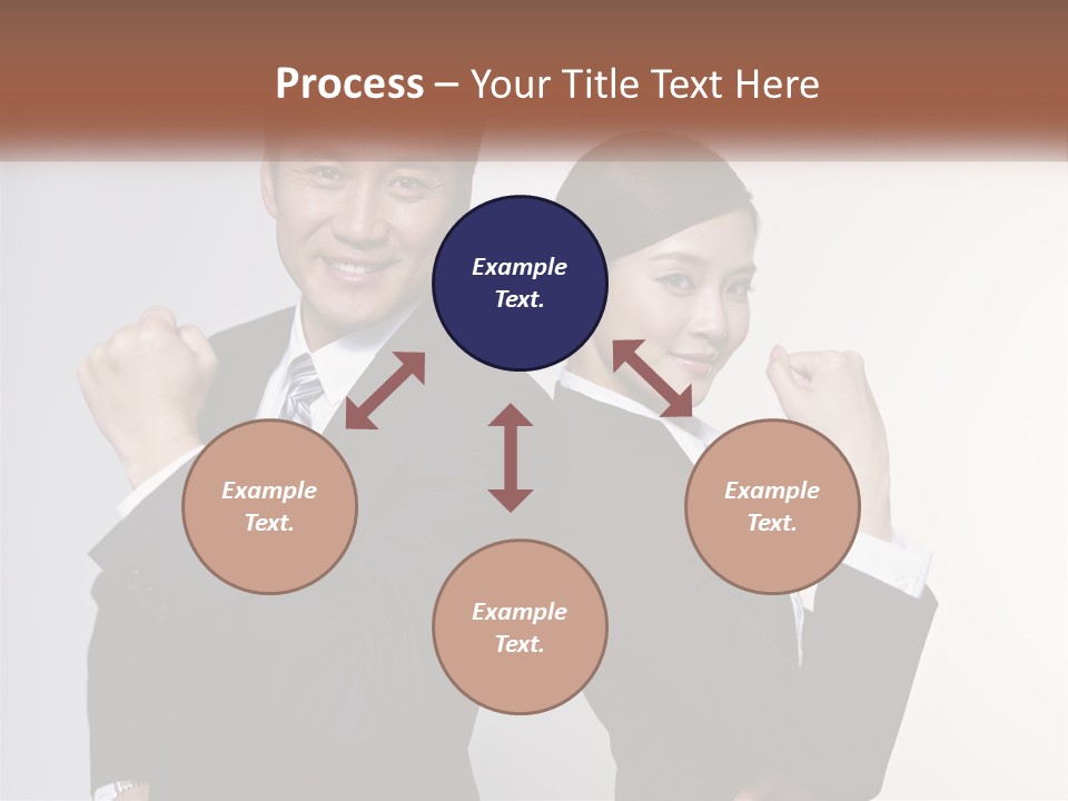 A Man And A Woman Are Posing For A Picture PowerPoint Template