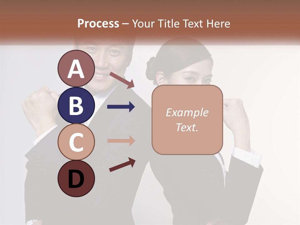 A Man And A Woman Are Posing For A Picture PowerPoint Template