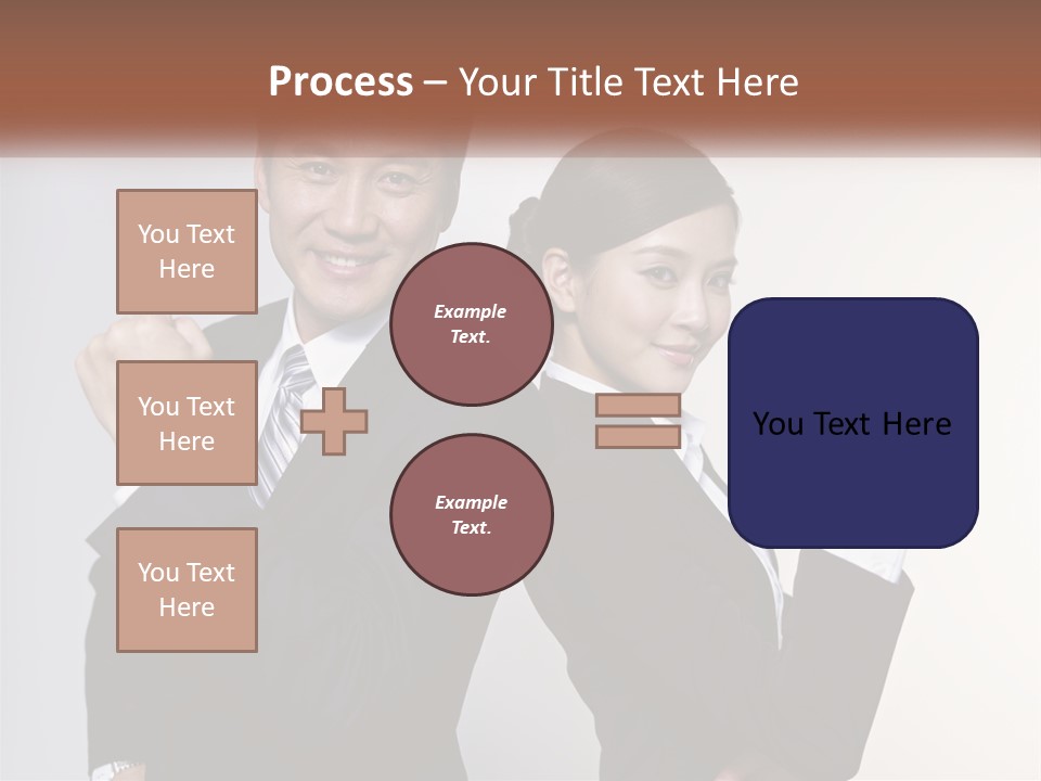 A Man And A Woman Are Posing For A Picture PowerPoint Template