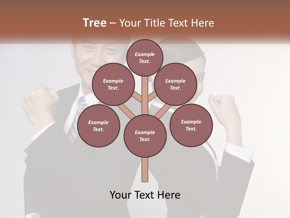 A Man And A Woman Are Posing For A Picture PowerPoint Template