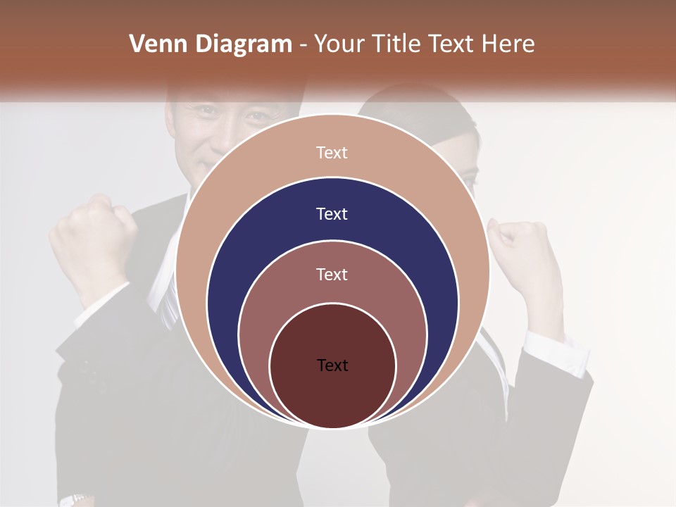 A Man And A Woman Are Posing For A Picture PowerPoint Template