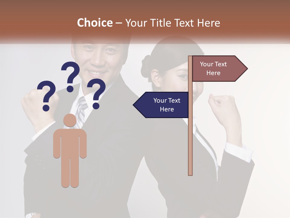 A Man And A Woman Are Posing For A Picture PowerPoint Template