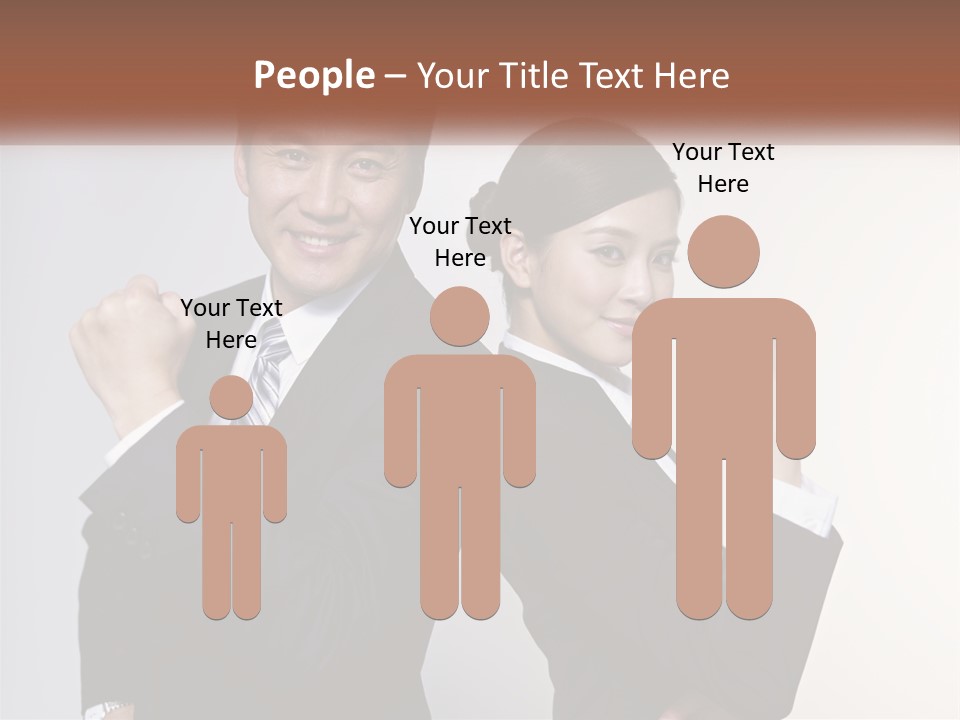 A Man And A Woman Are Posing For A Picture PowerPoint Template