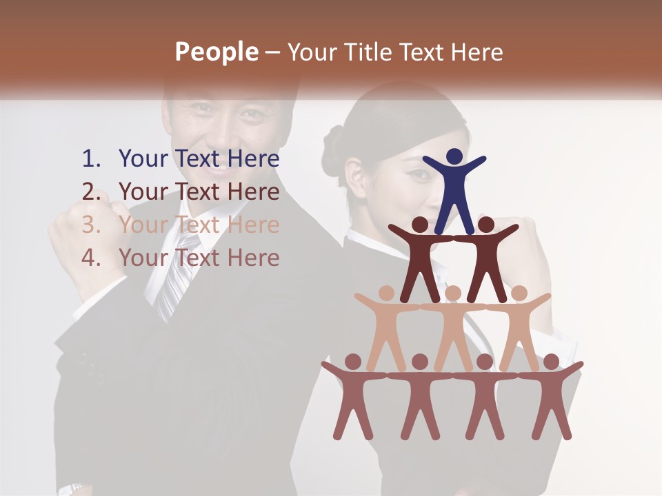 A Man And A Woman Are Posing For A Picture PowerPoint Template