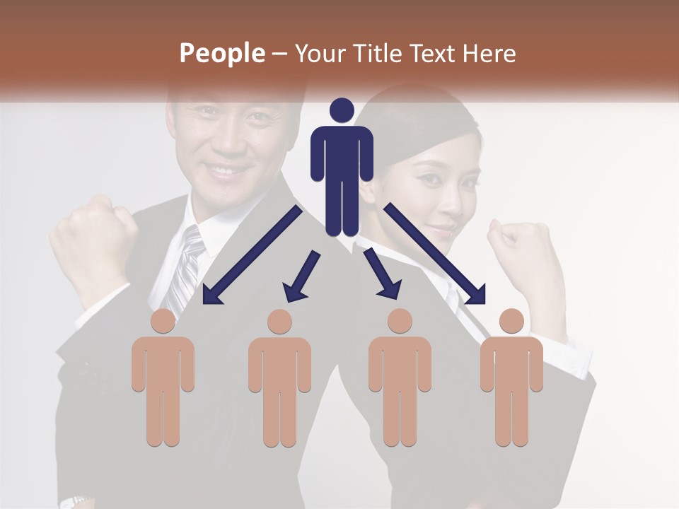A Man And A Woman Are Posing For A Picture PowerPoint Template