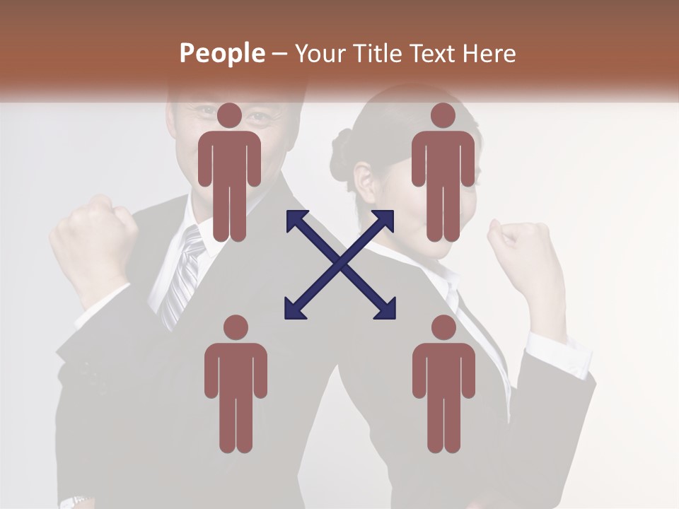 A Man And A Woman Are Posing For A Picture PowerPoint Template