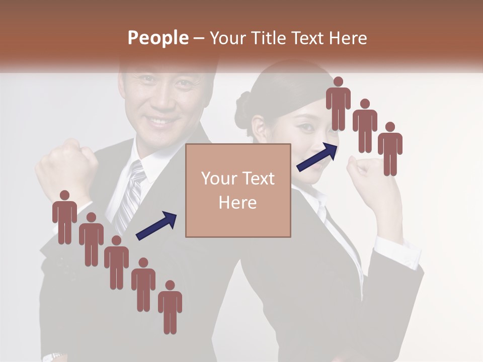 A Man And A Woman Are Posing For A Picture PowerPoint Template