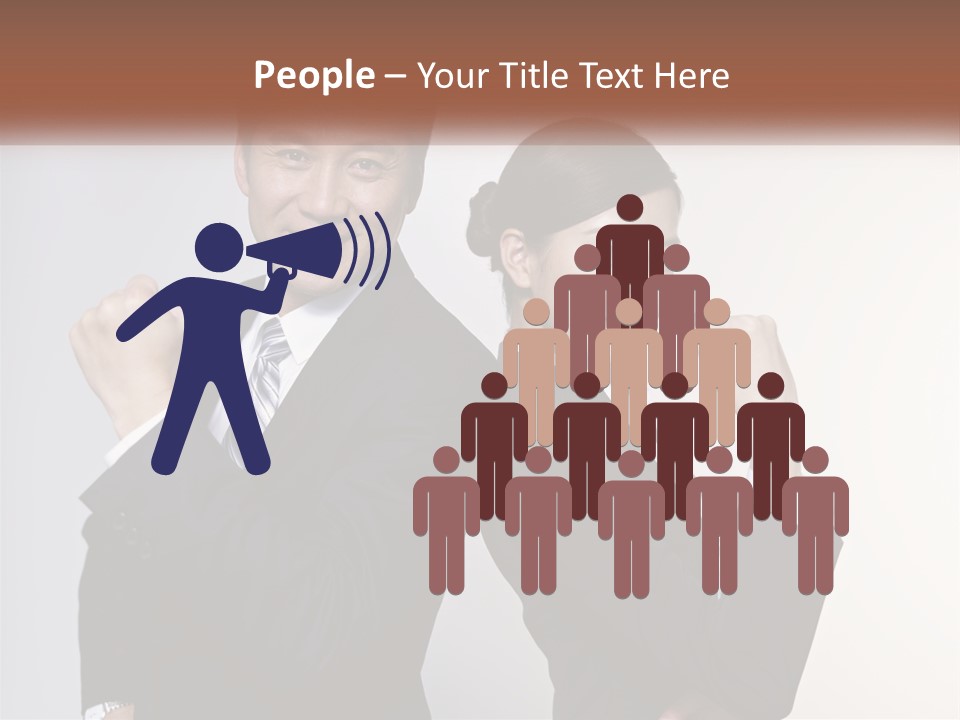 A Man And A Woman Are Posing For A Picture PowerPoint Template