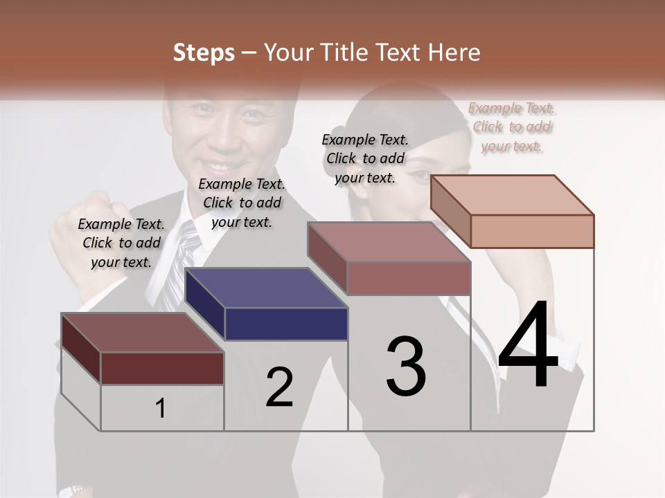 A Man And A Woman Are Posing For A Picture PowerPoint Template